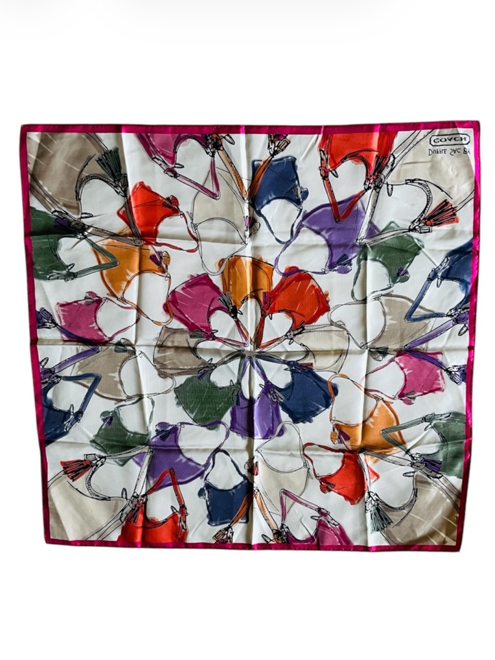 Coach Vintage Duffle Sac Silk Scarf - Picture 7 of 7